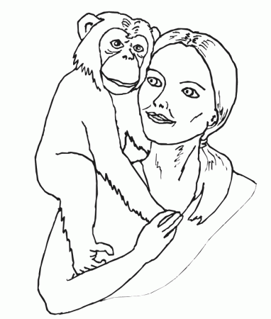 jane goodall coloring pages - Clip Art Library