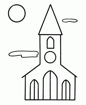 coloring page church - High Quality Coloring Pages