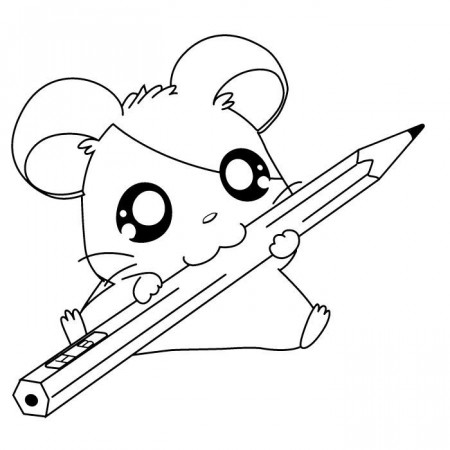 Cute Hamsters Sleeping Hamtaro Coloring Page - Cartoon Coloring ...