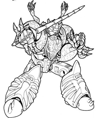 Beast Wars Grimlock Prelim by ~Kingoji on deviantART | Coloring pages,  Transformers coloring pages, Mario coloring pages