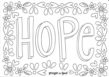 A HOPEful and blank canvas! Color our HOPE postcard and send ...