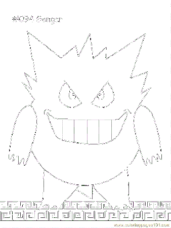 Gengar Coloring Page - Free Pokemon Coloring Pages ...