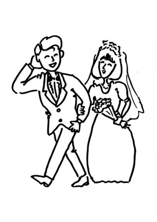 Coloring Page get married - free printable coloring pages - Img 12144