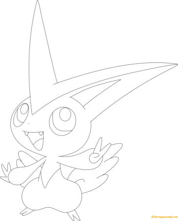 Victini Pokemon Coloring Pages - Cartoons Coloring Pages - Coloring Pages  For Kids And Adults