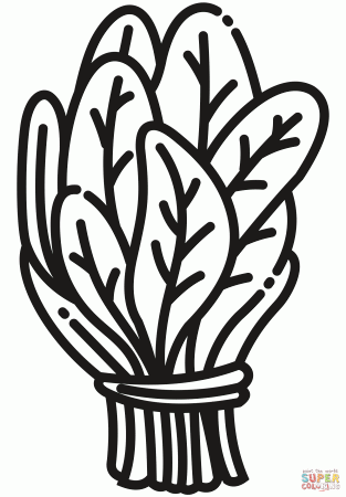 Spinach coloring page | Free Printable Coloring Pages