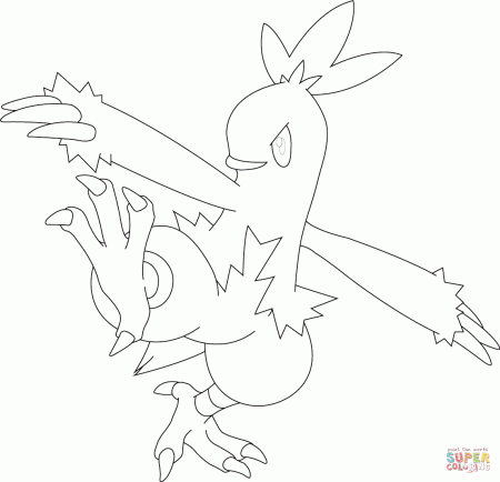 Combusken Pokemon coloring page | Free Printable Coloring Pages