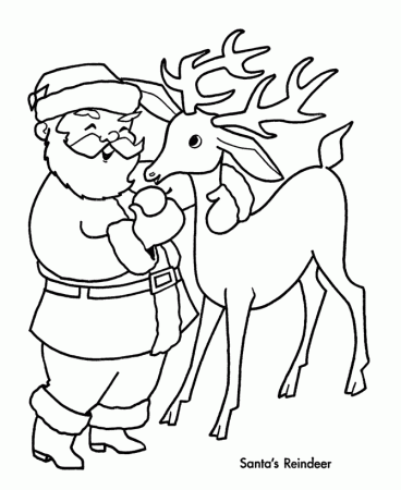 The Holiday Site: Santa's Reindeer Coloring Pages