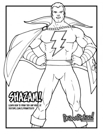 Coloring Pages For Kids Shazam - coloring pages