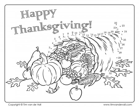 thanksgiving-dot-to-dot - Tim's Printables