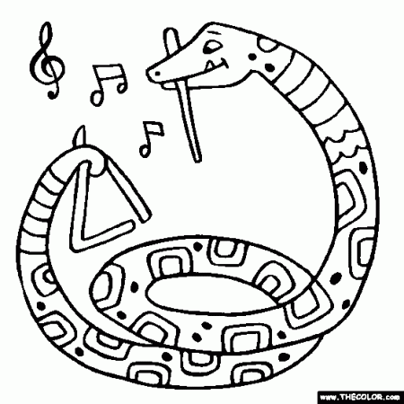 Snake-triangle Coloring Page| Color Snake-triangle