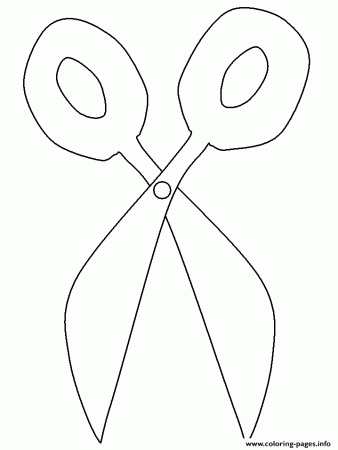 School Scissors Coloring Pages Printable