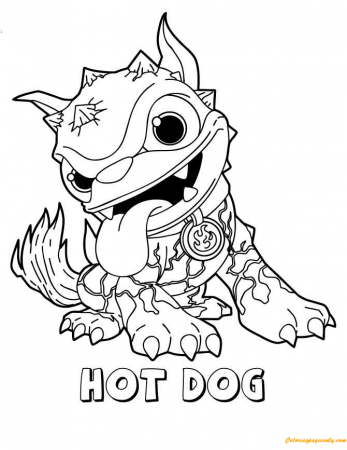 Skylanders Giants Fire Hot Dog Coloring Pages - Cartoons Coloring Pages - Coloring  Pages For Kids And Adults