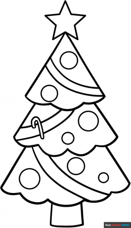 Easy Christmas Tree Coloring Page ...