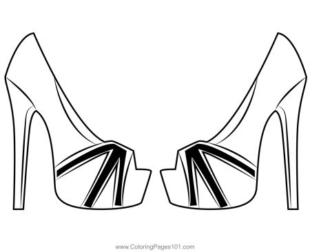 Fancy Sandals Coloring Page for Kids - Free High Heels Printable Coloring  Pages Online for Kids - ColoringPages101.com | Coloring Pages for Kids