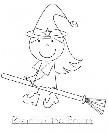 Kid Color Pages: Room on the Broom | Room on the broom, Coloring for kids,  Preschool activities