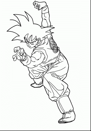 SonGoku - Coloring Pages for Kids · Download and Print for Free ! - Just  Color Kids