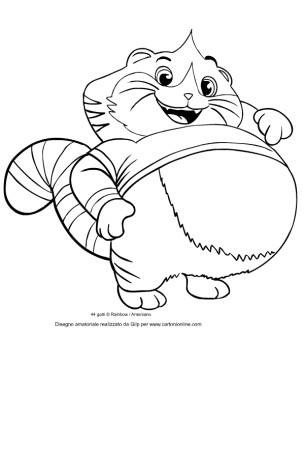 Meatball of 44 cats coloring page