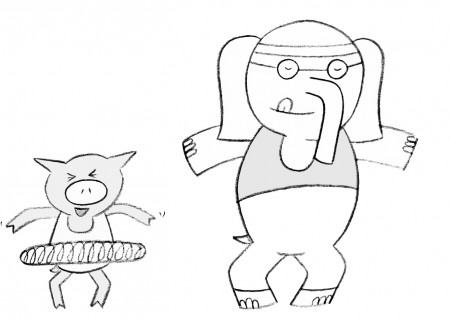 Elephant And Piggie Coloring Page