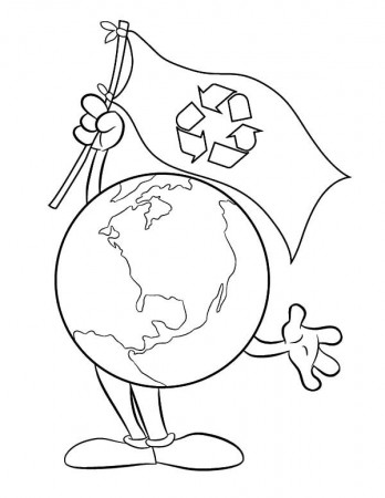 Earth Recycling Garbage Coloring Pages - Free & Printable Coloring ...
