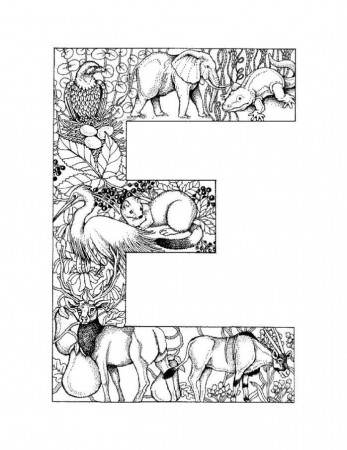 detailed pictures to color | Alphabet Coloring Pages - E | gift ...
