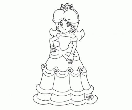 First Paper Princess Peach Daisy Rosalina Coloring Pages Coloring ...