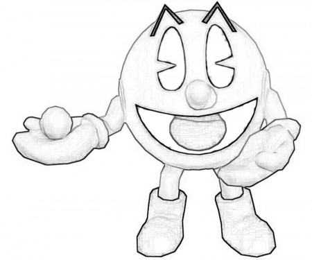 Pac Man - Coloring Pages for Kids and for Adults