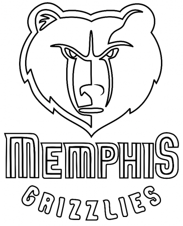 Memphis Grizzlies Logo Coloring Pages - NBA Coloring Pages - Coloring Pages  For Kids And Adults