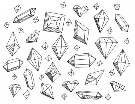 Crystal Coloring Pages