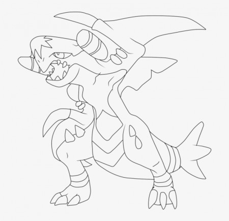 Pokemon Garchomp Colouring Pages - Garchomp Black And White - 1000x800 PNG  Download - PNGkit