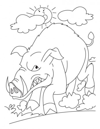 Anguish Wild Boar coloring pages | Download Free Anguish Wild Boar coloring  pages for kids | Best Coloring Pages