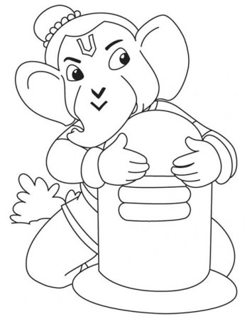 Bal Ganesh 2 Colouring Pages - Free Colouring Pages