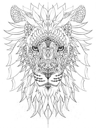Adult Mandala Coloring Page Lion - Get Coloring Pages