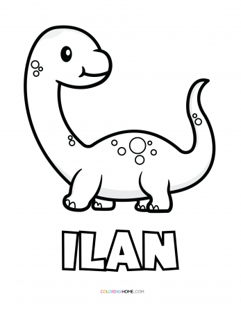 Ilan dinosaur coloring page