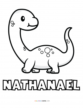 Nathanael dinosaur coloring page