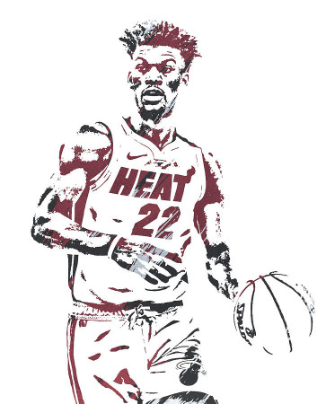 Jimmy Butler Miami Heat Watercolor ...