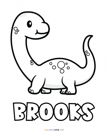 Brooks dinosaur coloring page