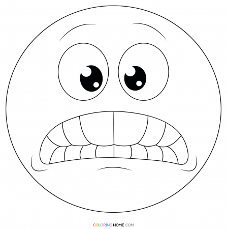 scared face coloring page