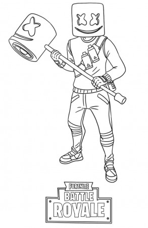 Marshmello Fortnite Coloring Pages - Free Printable Coloring Pages for Kids