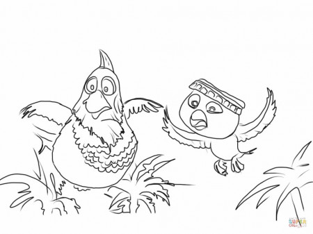 Pedro and Nico Are Flying In The Jungle coloring page | Free Printable Coloring  Pages