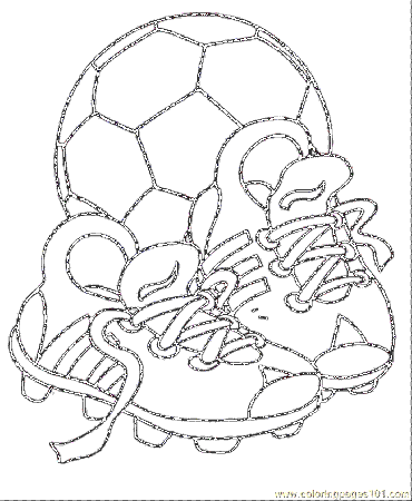 Soccer S Shoes With The Ball Coloring Page for Kids - Free Shoes Printable Coloring  Pages Online for Kids - ColoringPages101.com | Coloring Pages for Kids