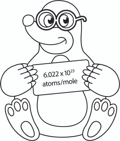 M is for Mole Coloring Book Page- Level 1 - Nanoscale Scientists Publishing