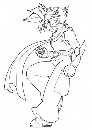 Valt Aoi With Beyblade Coloring Page - Free Printable Coloring Pages for  Kids