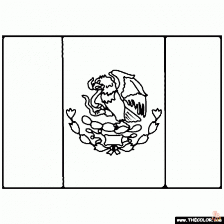 Mexico Flag Coloring Pages Free Printable and Easy Designs