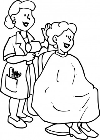 Hairdresser coloring page - free printable coloring pages on coloori.com