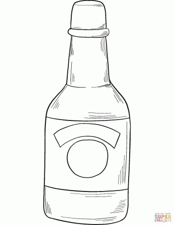 Bottle of Alcohol coloring page | Free Printable Coloring Pages