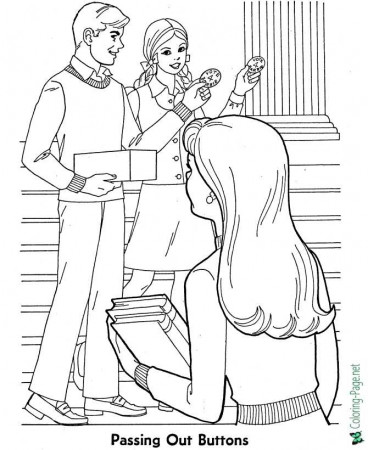 Campaign at School - Coloring Pages for Girls - 04