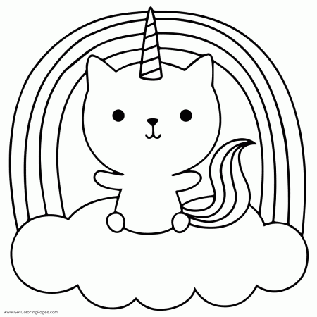 Kittycorn Coloring Pages Cat Unicorn ...