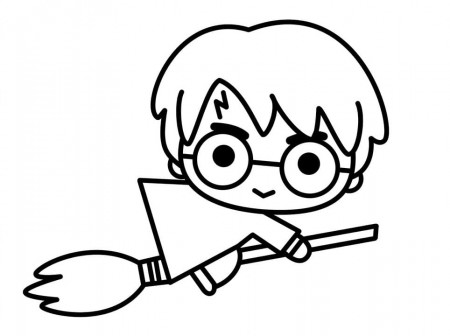 Cute Harry Potter Coloring Page - Free Printable Coloring Pages for Kids