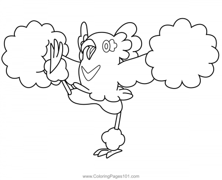 Oricorio Pom Pom Style Pokemon Coloring Page for Kids - Free Pokemon  Printable Coloring Pages Online for Kids - ColoringPages101.com | Coloring  Pages for Kids