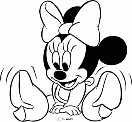 minnie mouse baby coloring pages - Clip Art Library